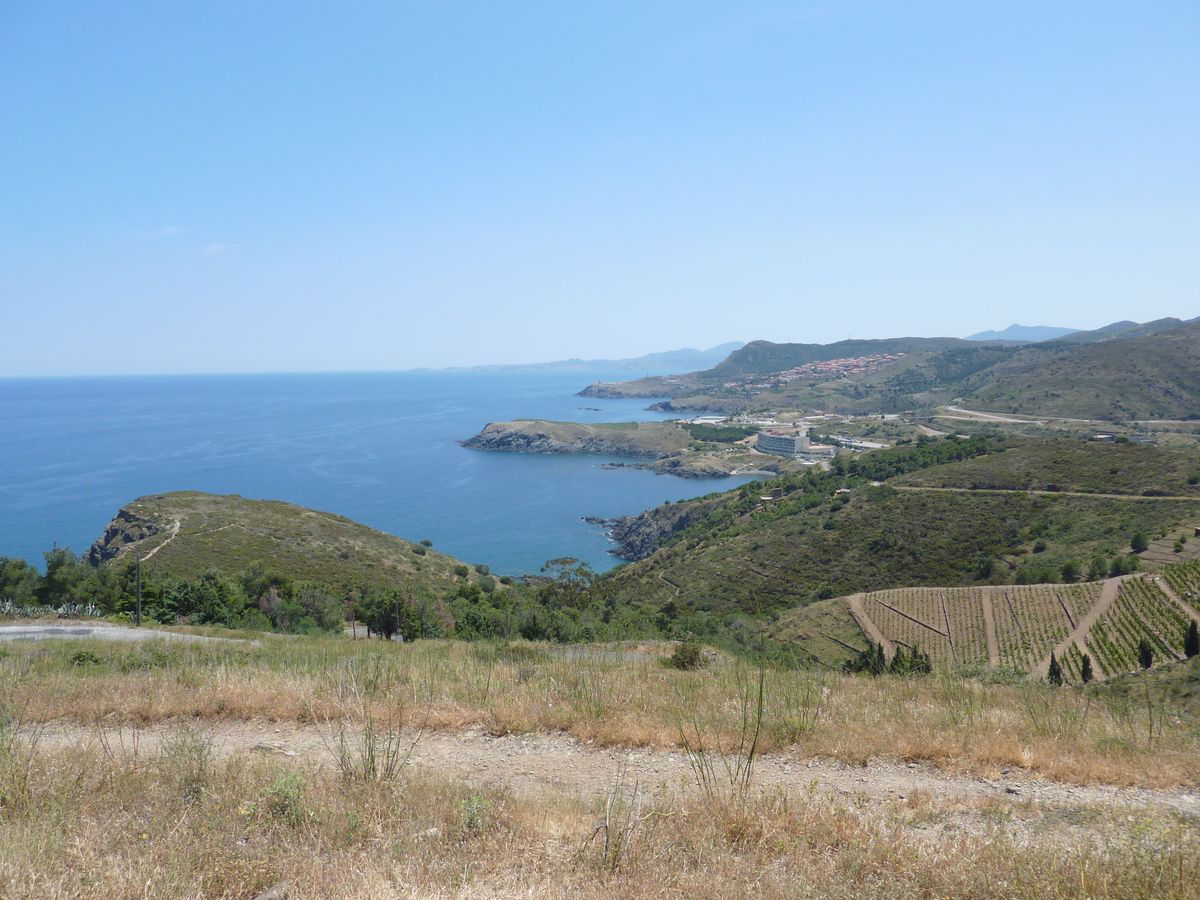 Côte méditerranéenne entre Banyuls et Cerbère, arrivée du GR10