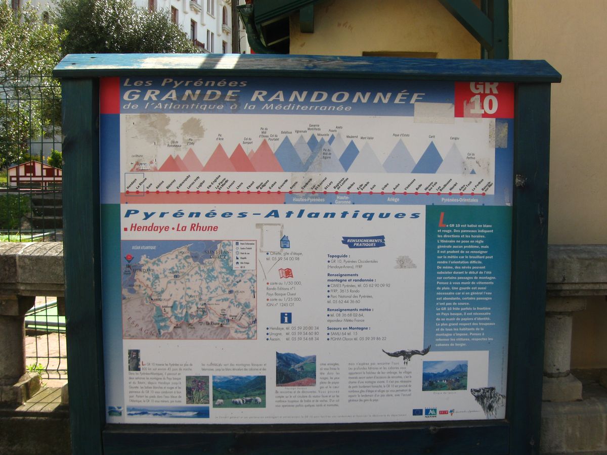 Départ du GR10 à Hendaye, côte basque