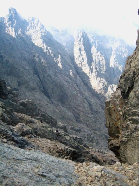 Cirque de la Solitude, passage le plus difficile du GR20