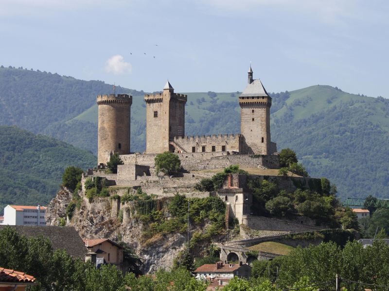 Château comtal de Foix, départ du Sentier Cathare