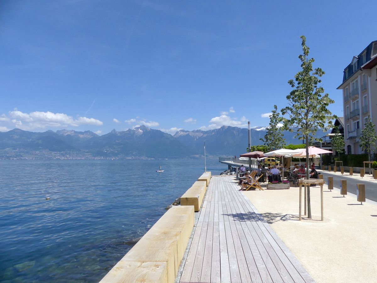 Lac Léman à Saint-Gingolph, départ du GR5