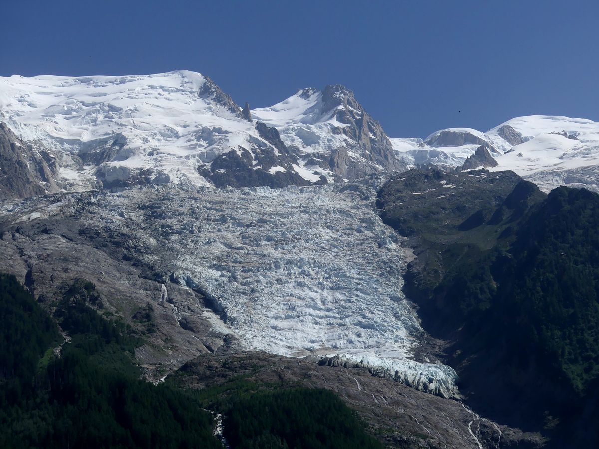 Glacier des Bossons sur le versant nord du Mont Blanc