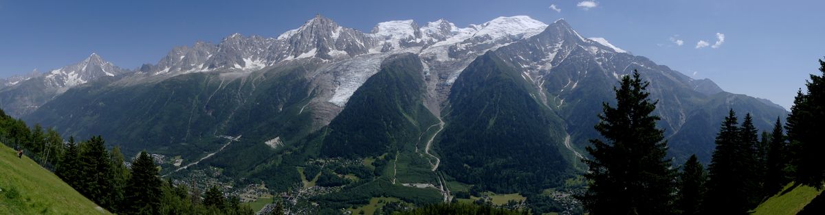Panorama du massif du Mont-Blanc